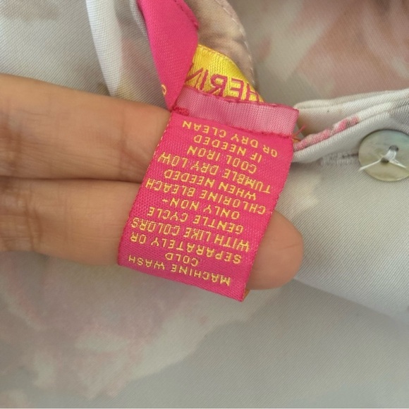 Catherine Malandrino Button Down Back Bell Sleeve Floral Print Blouse Size M - Picture 7 of 9